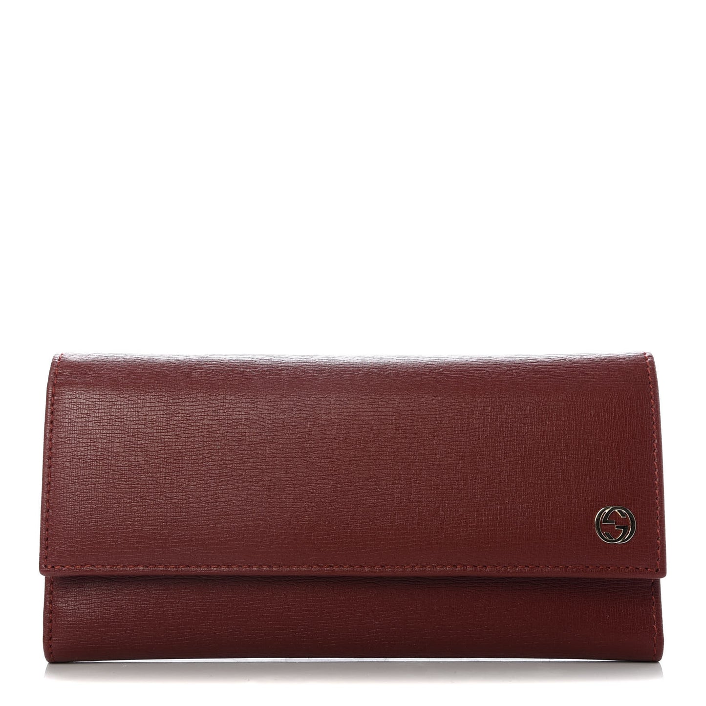 Calfskin GG Continental Wallet Red