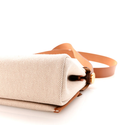 Hermes Military Toile Vache Hunter Herbag Zip Retourne 20 Ecru Beige Fauve 9 of 10