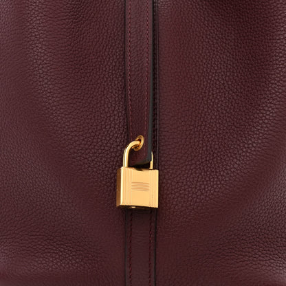 Hermes Taurillon Clemence Picotin Lock 22 MM Rouge Sellier 8 of 10