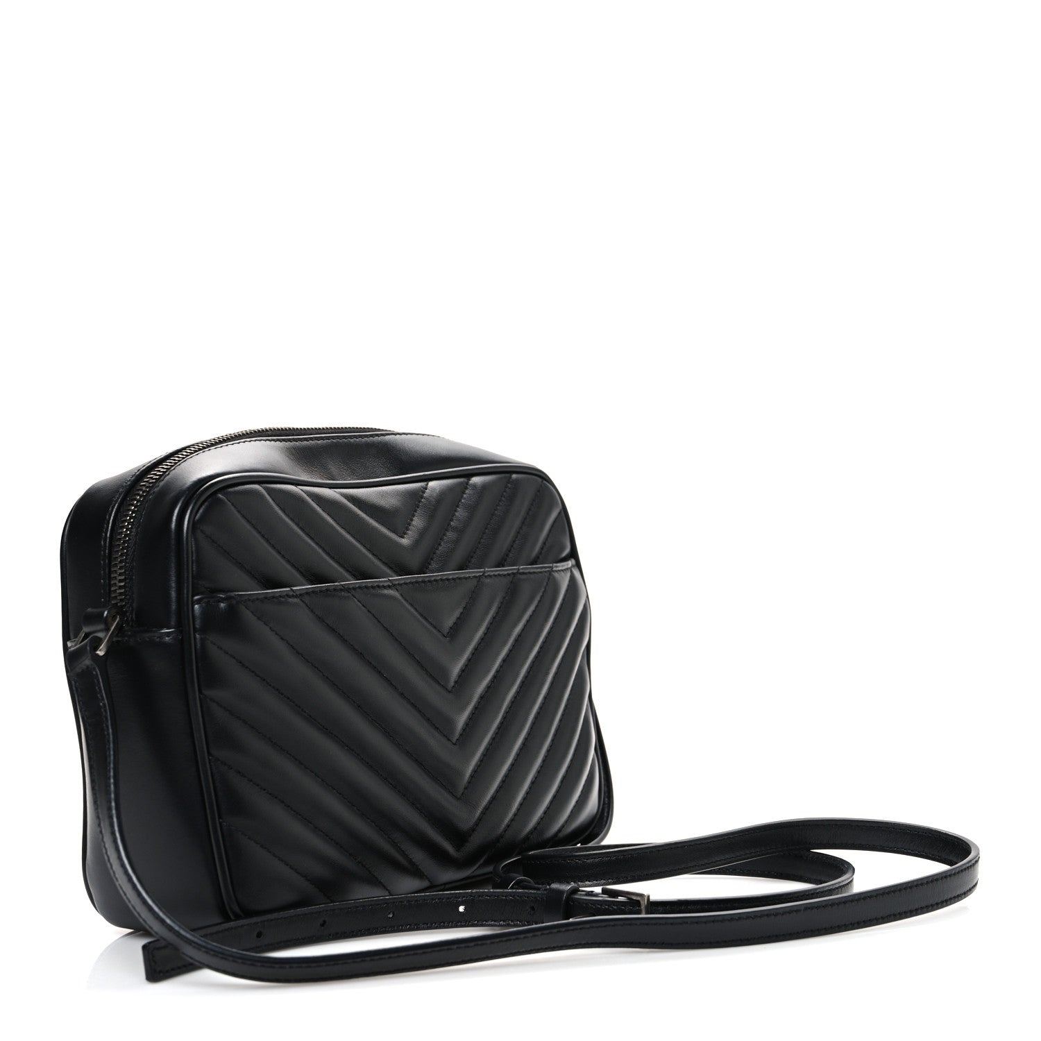 Saint Laurent Calfskin Matelasse Monogram Lou Camera Bag Black 3 of 10