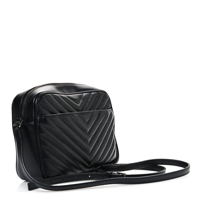 Saint Laurent Calfskin Matelasse Monogram Lou Camera Bag Black 3 of 10
