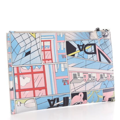 Prada X JAMES JEAN Vitello Comics Clutch Azzurro 3 of 7