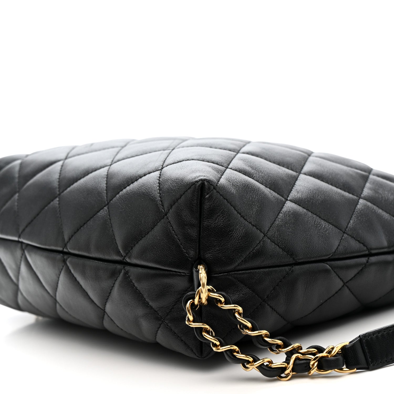 Chanel Lambskin Quilted Maxi Hobo Black 10 of 10