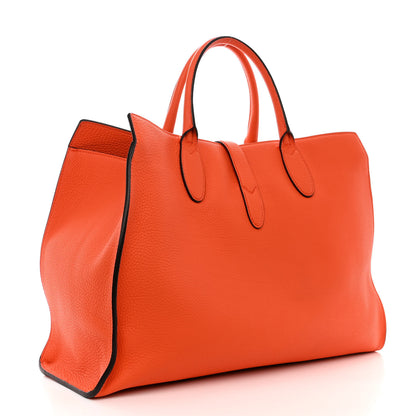 Gucci Soft Calfskin Medium Jackie Top Handle Bag Orange 3 of 16