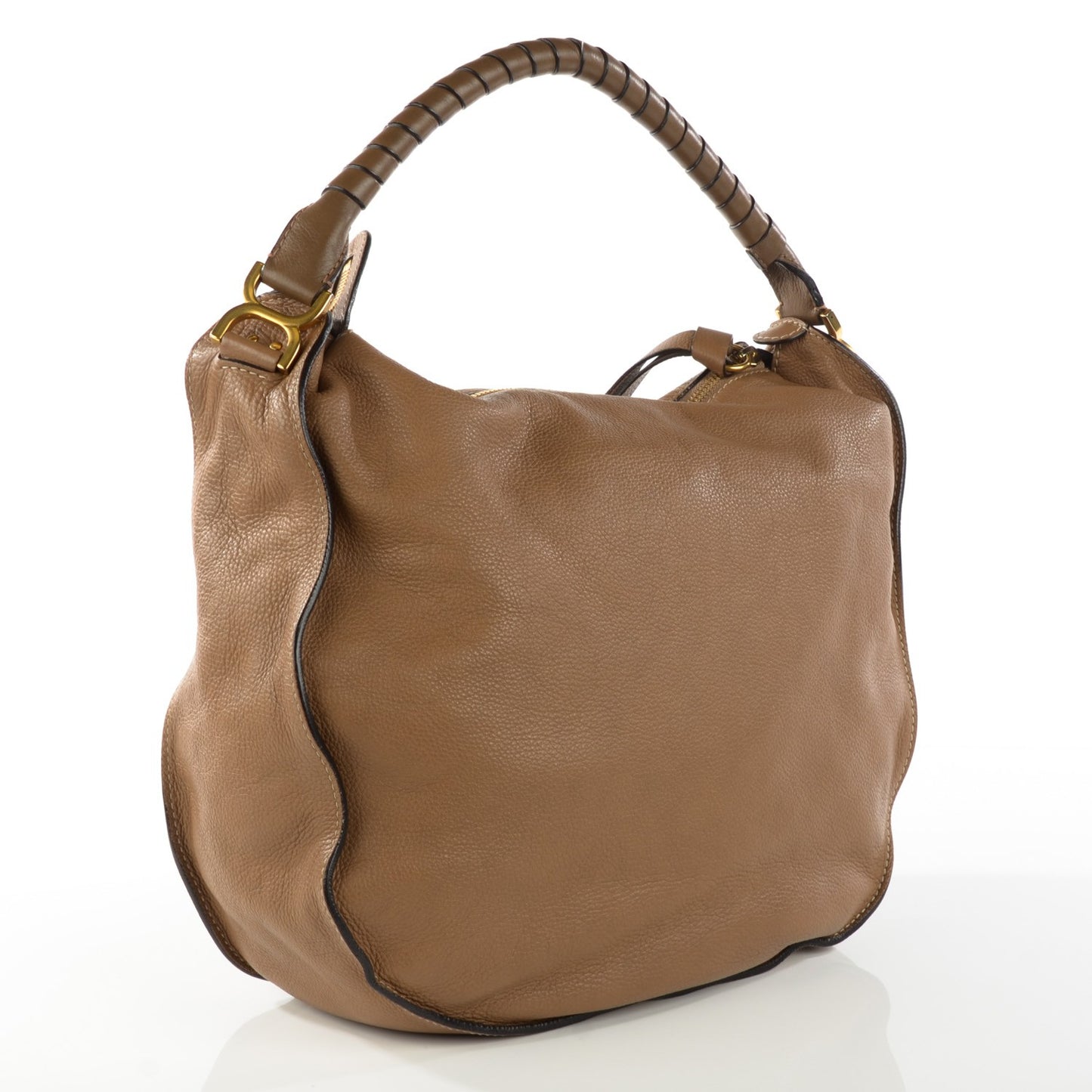 Calfskin Large Marcie Hobo Nut