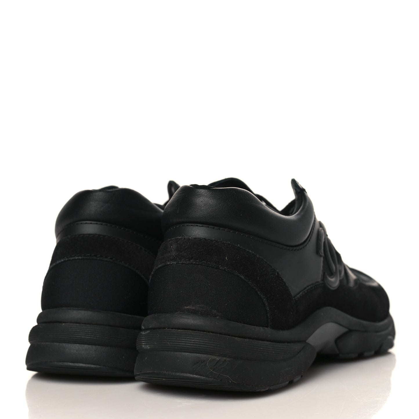 Toile Suede Calfskin CC Sneakers 38 Black