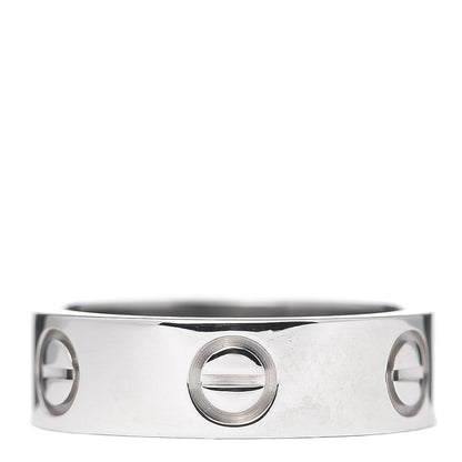 Cartier 18K White Gold 5.5mm LOVE Ring 50 5.25 1 of 4