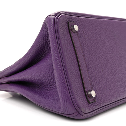 Hermes Taurillon Clemence Birkin 30 Ultraviolet 24 of 40