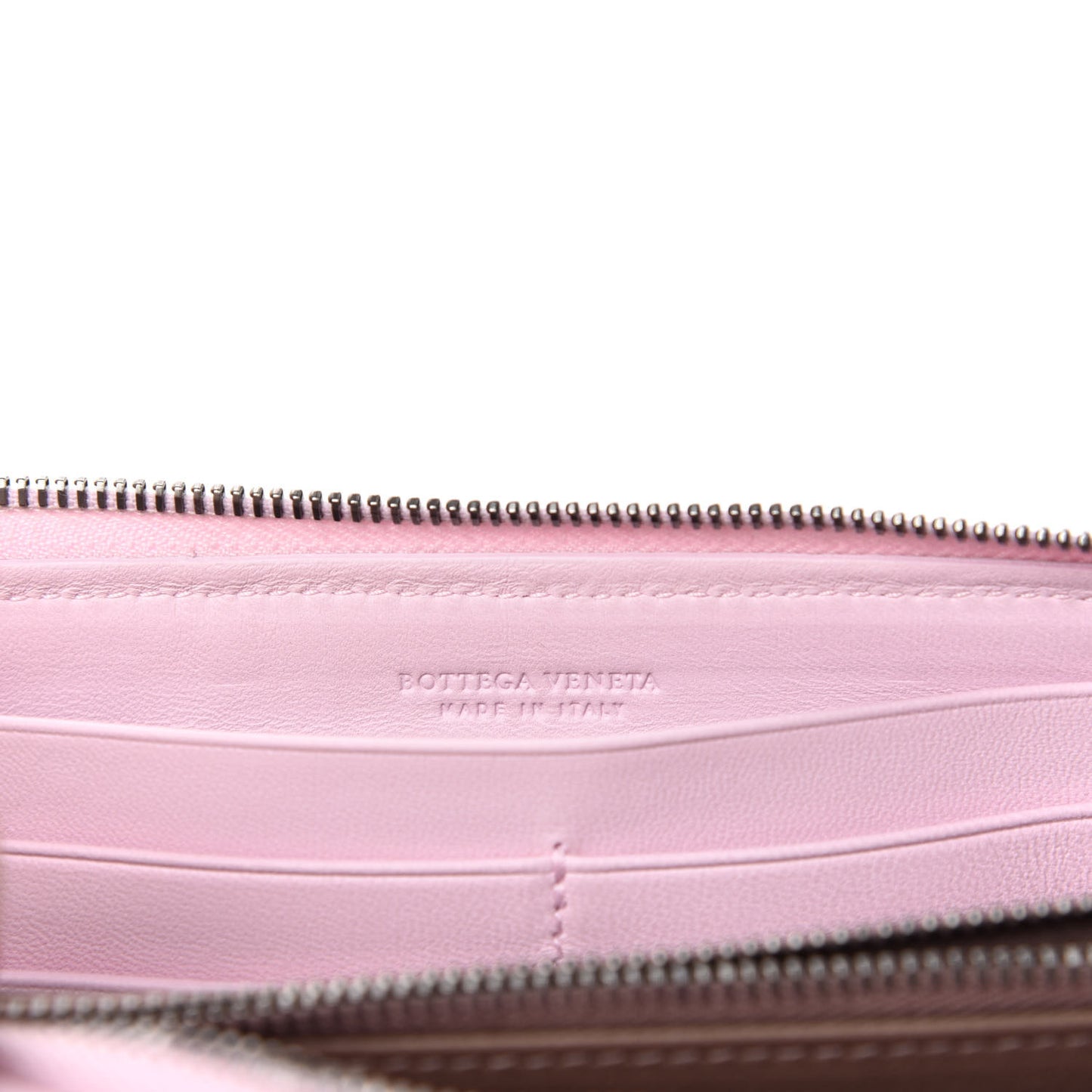 Nappa Intrecciato Zip Around Wallet Dragee