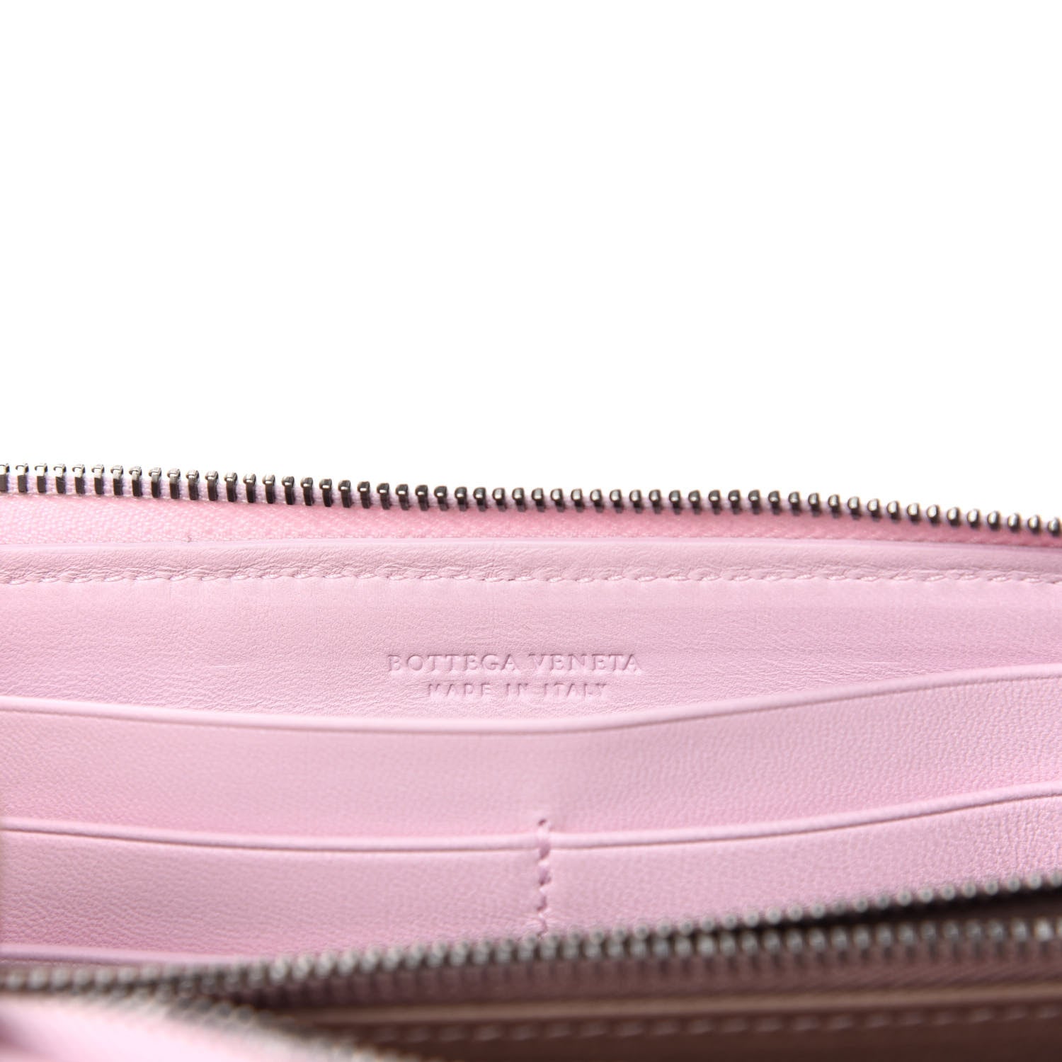 Bottega Veneta Nappa Intrecciato Zip Around Wallet Dragee 6 of 7