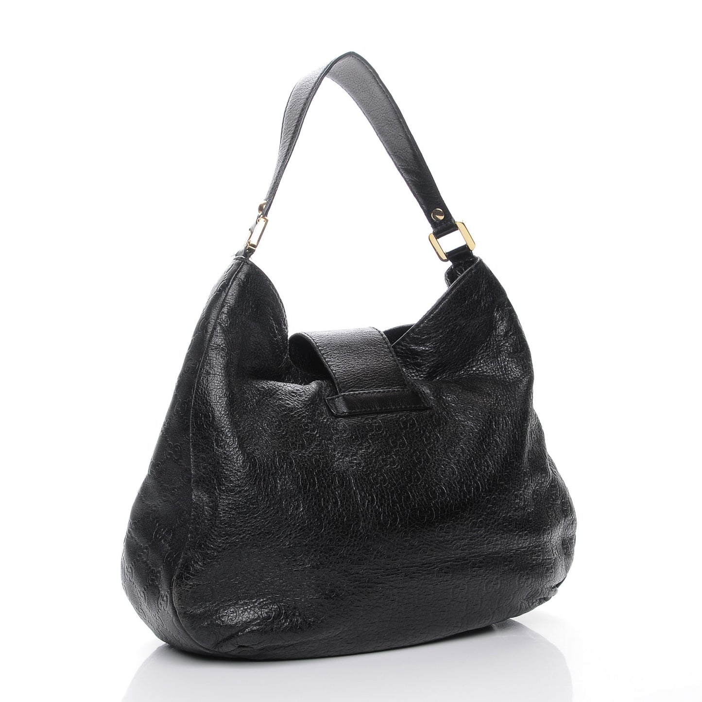 Guccissima Large New Ladies Web Hobo Black