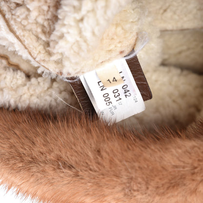 Prada Suede Shearling Mink Fur Crocodile Shoulder Bag 8 of 10