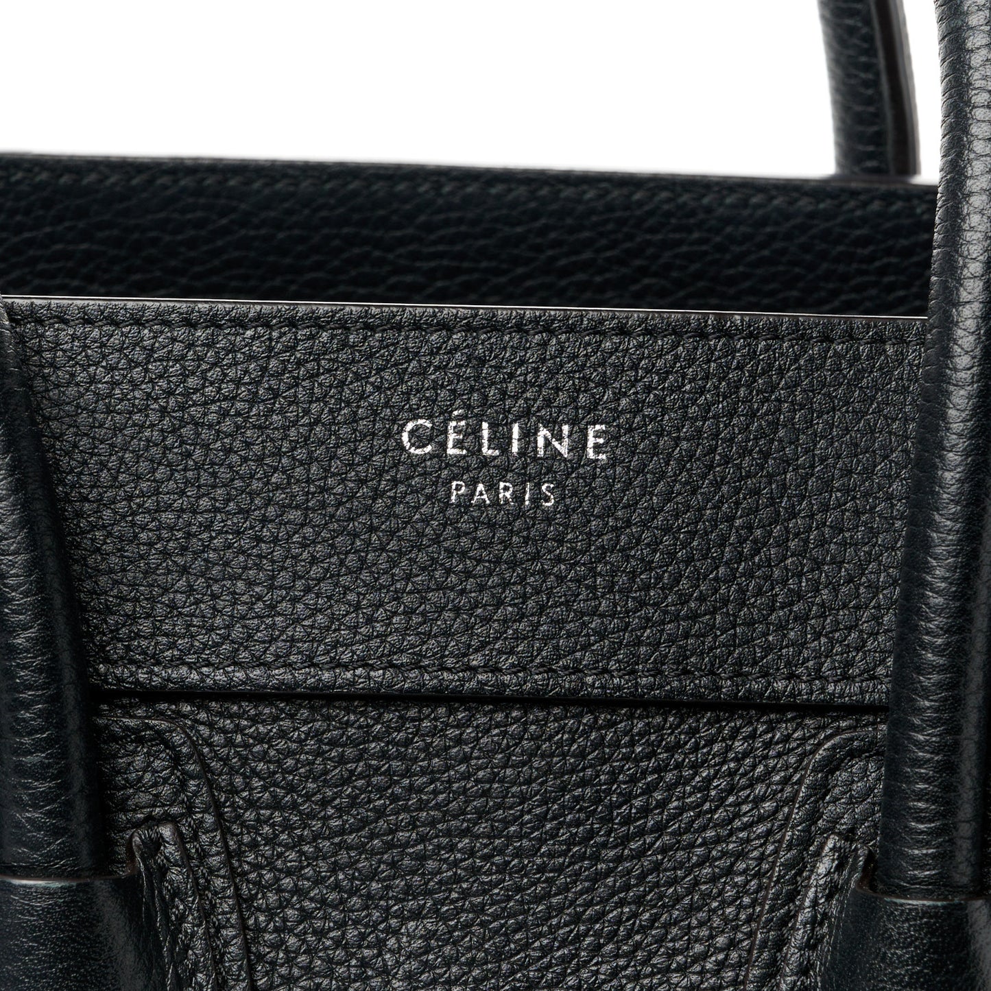 Drummed Calfskin Micro Luggage Black