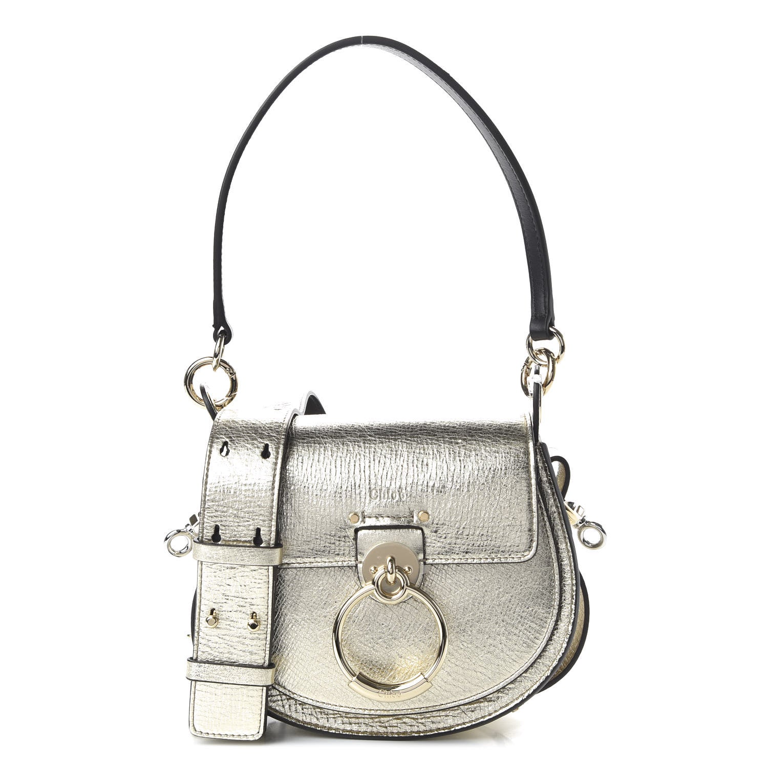 Chloe Metallic Calfskin Small Tess Bag Gold 1 of 10