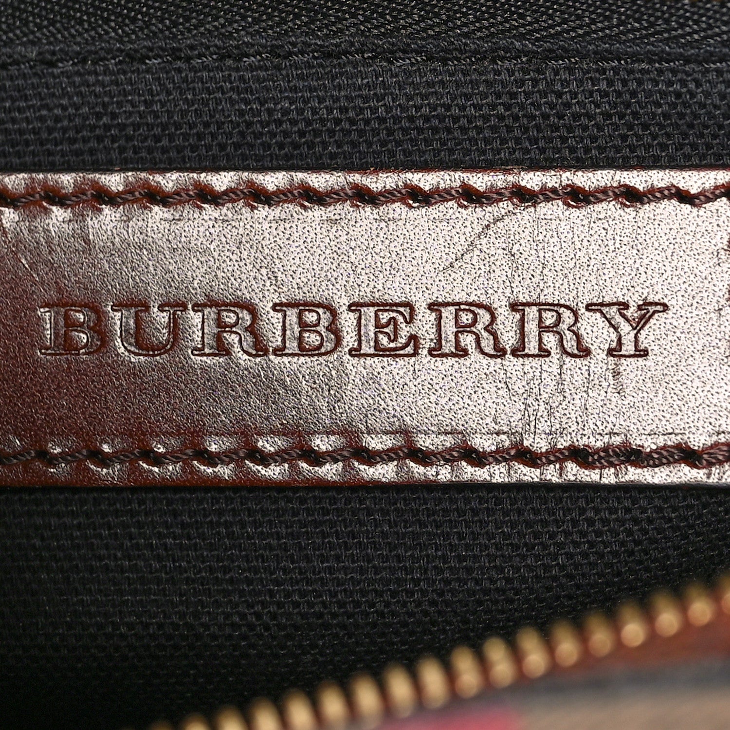 Burberry House Check Bridle Calfskin Medium Alchester Bowling Bag Dark Tan 6 of 9