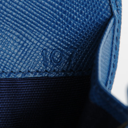 Prada Saffiano Metal Continental Flap Wallet Cobalto 7 of 8