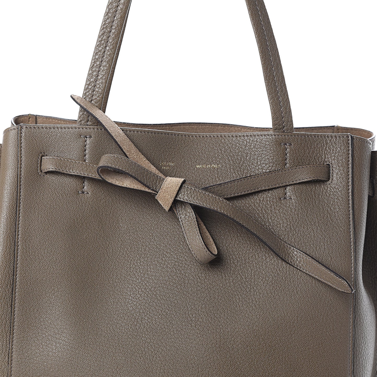 Soft Grained Calfskin Medium Belt Cabas Phantom Taupe