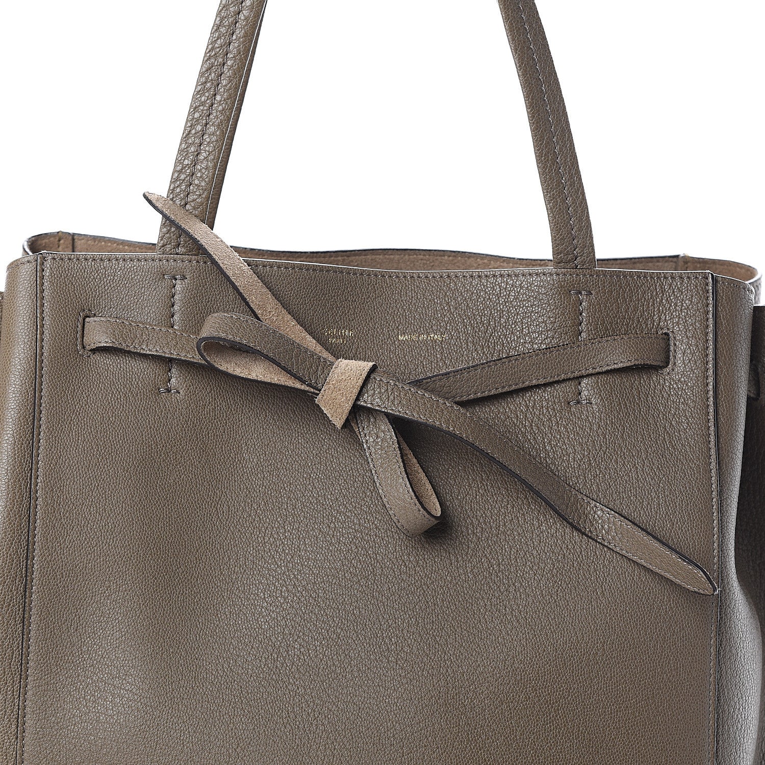 Celine Soft Grained Calfskin Medium Belt Cabas Phantom Taupe 6 of 8