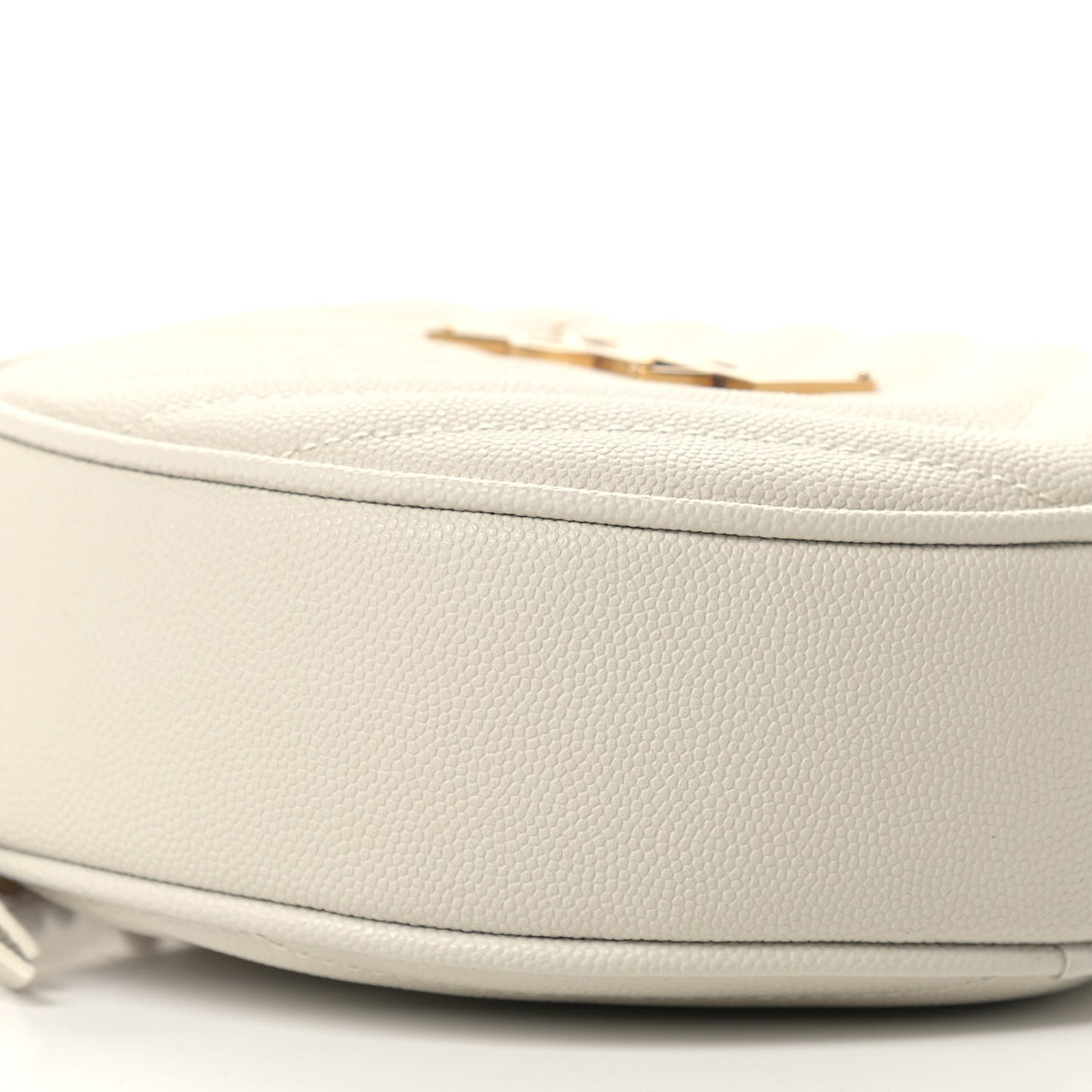 Grain De Poudre Matelasse Chevron Quilted Round Vinyle Camera Bag Crema Soft