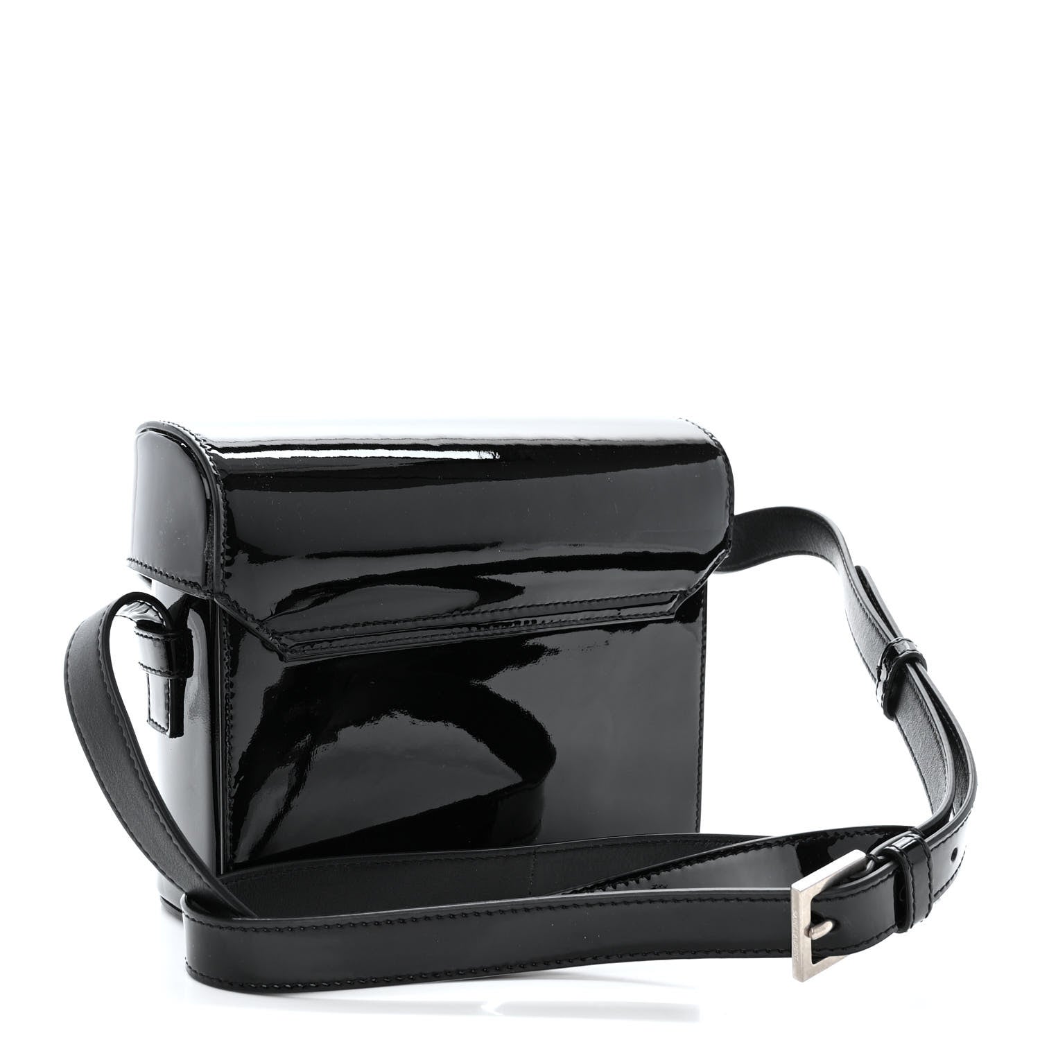 Saint Laurent Patent Monogram June Box Bag Black 3 of 11