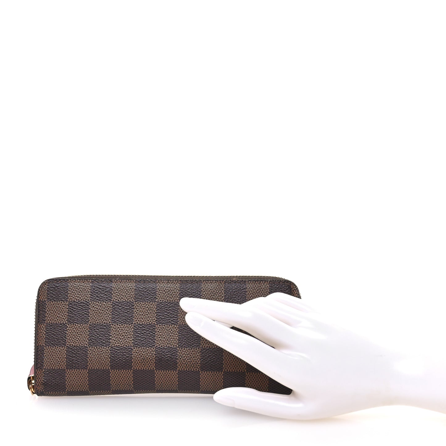 Damier Ebene Clemence Wallet Cherry