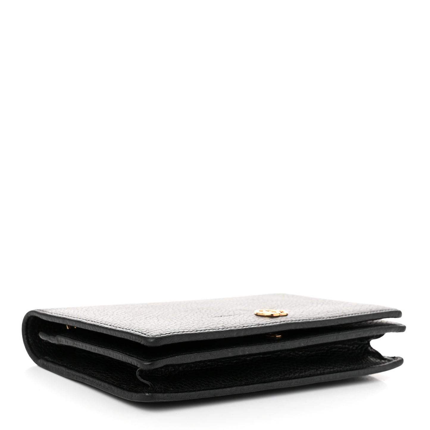 Calfskin Mini GG Marmont Chain Wallet Black