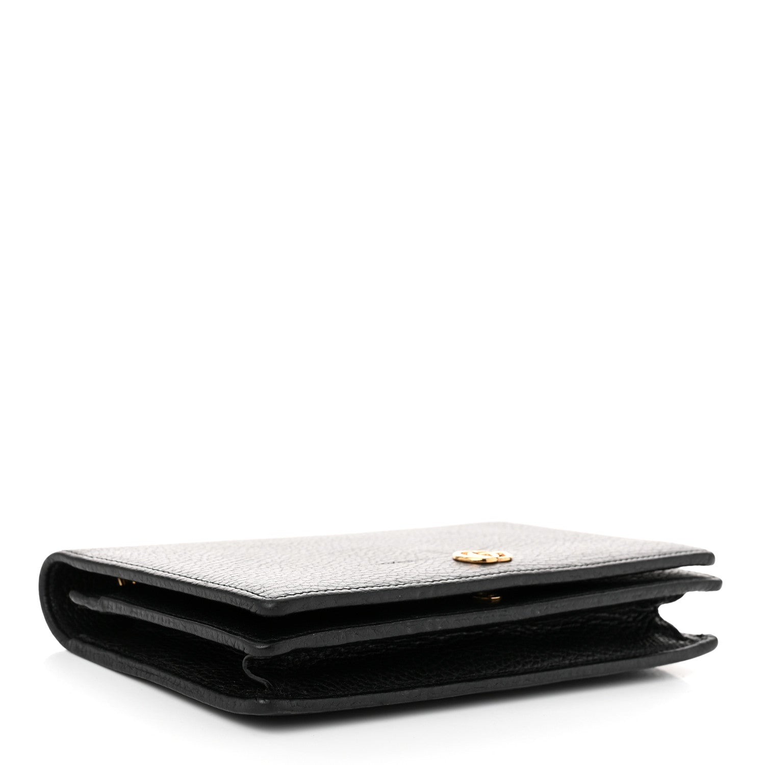 Gucci Calfskin Mini GG Marmont Chain Wallet Black 4 of 11