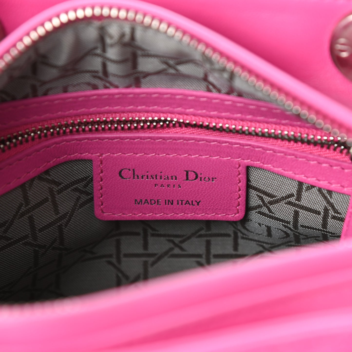 Lambskin Cannage Medium Lady Dior Pink
