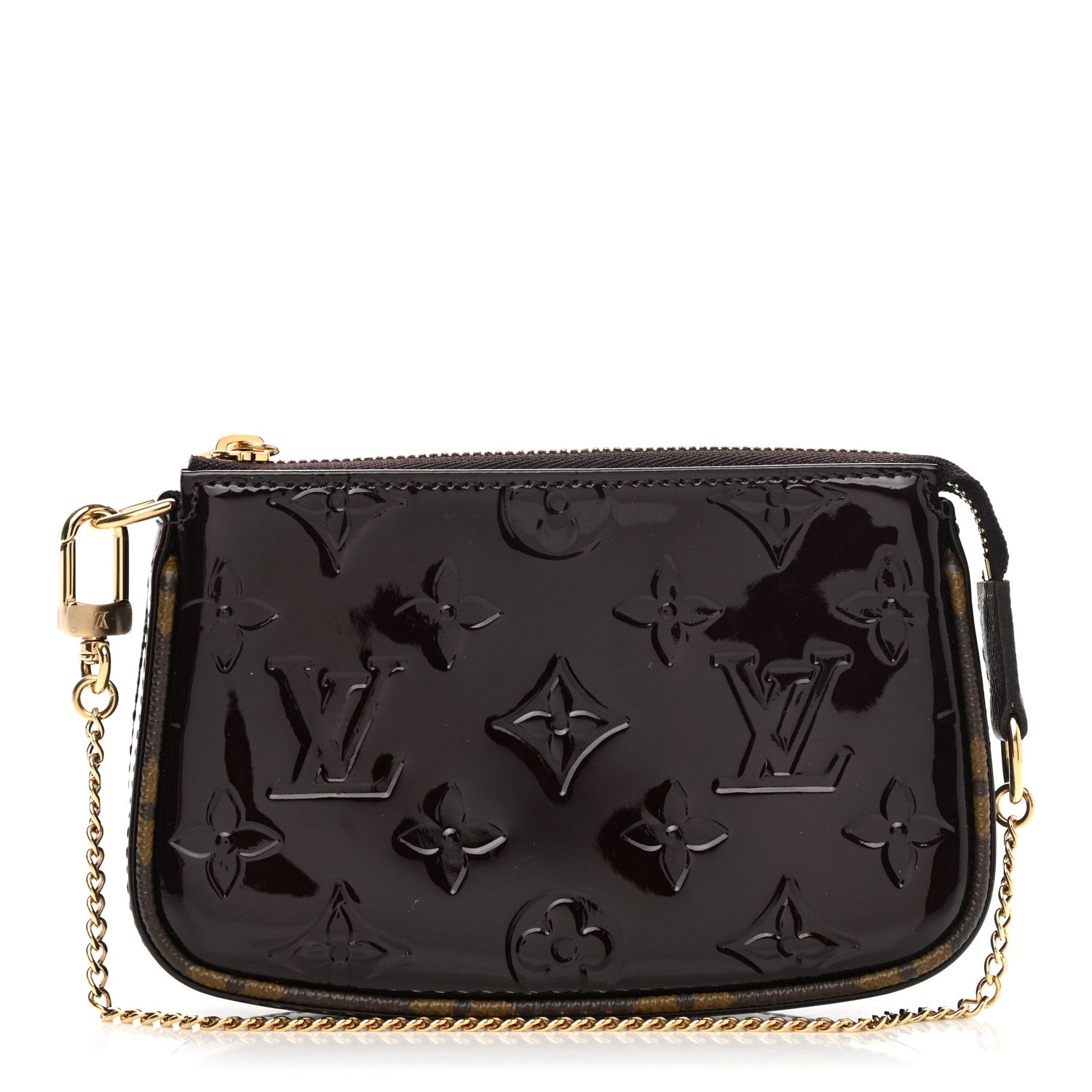 Louis Vuitton Vernis Monogram Mini Pochette Accessories Amarante 1 of 6