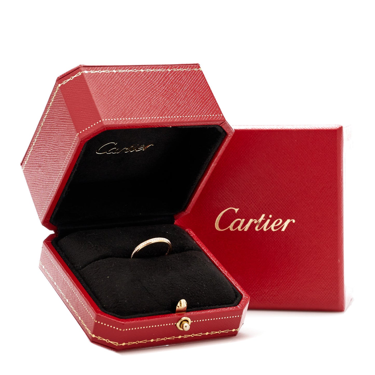18K Pink Gold Diamond 2.3mm D'Amour Wedding Band Ring 52 6