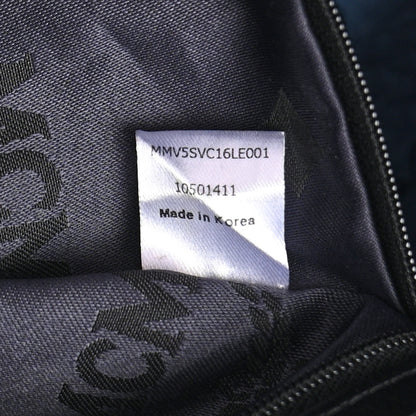 MCM Visetos Medium Traveler Weekender Duffle Bag Blue Black 6 of 9