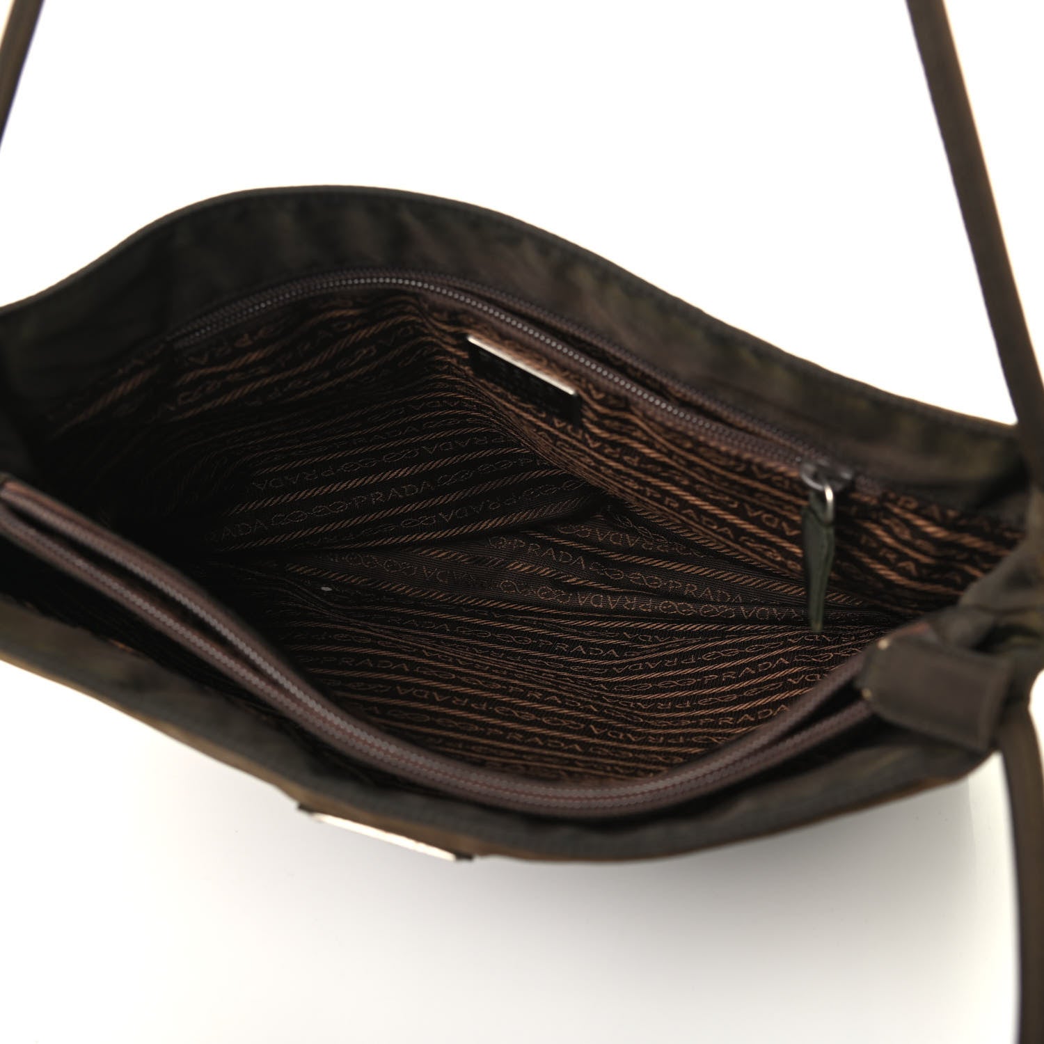 Prada Nylon Vela Shoulder Bag Brown 4 of 4