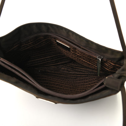 Prada Nylon Vela Shoulder Bag Brown 4 of 4