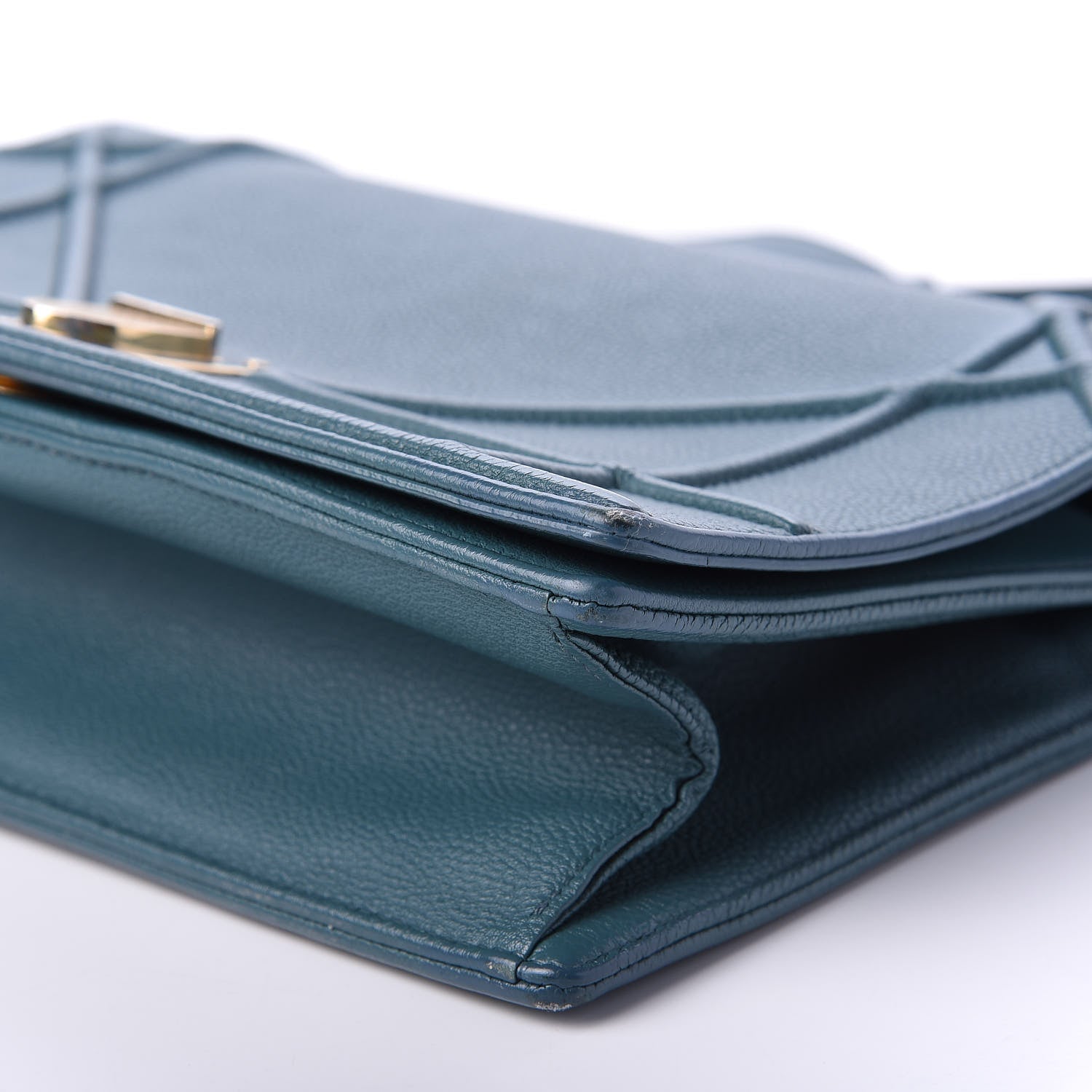 Christian Dior Grained Calfskin Medium Diorama Flap Bag Agave Green 8 of 13