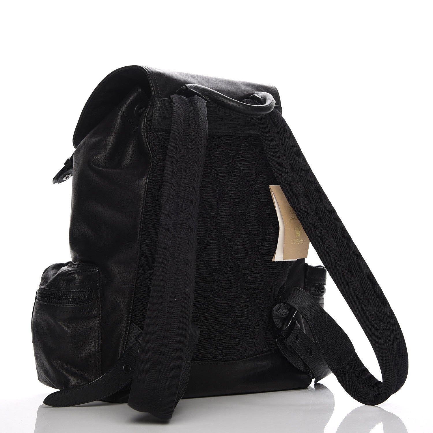 Burberry Weatherproof Leather Large Rucksack Backpack Black 3 of 9