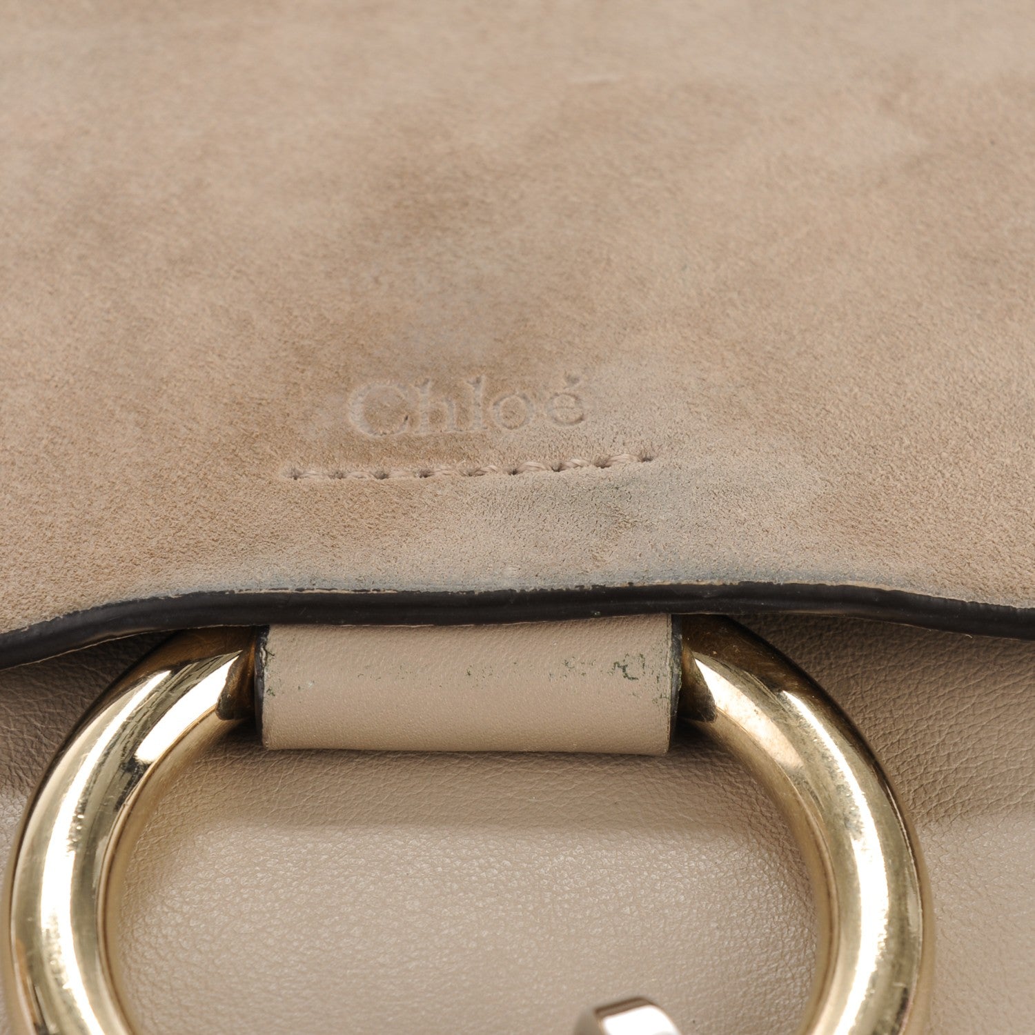 Chloe Suede Calfskin Small Faye Shoulder Bag Motty Grey 9 of 9