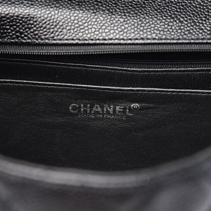 Chanel Caviar Quilted Jumbo Kelly Flap Black 6 of 12