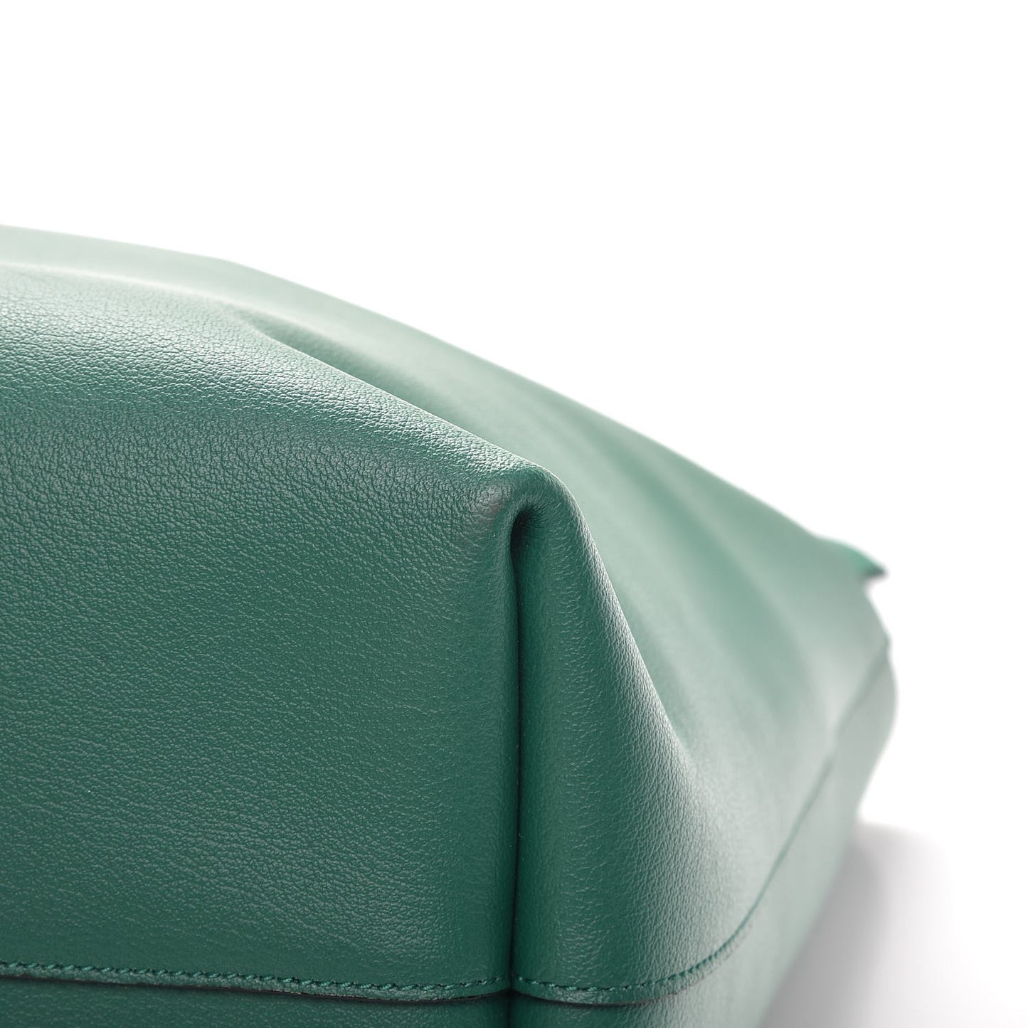 Calfskin Large Shopping Tote Emerald Green