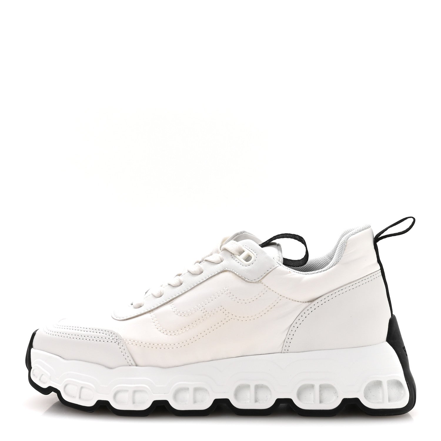 Hermes Parachute Fabric Calfskin Impulse Sneakers 38.5 White 1 of 8