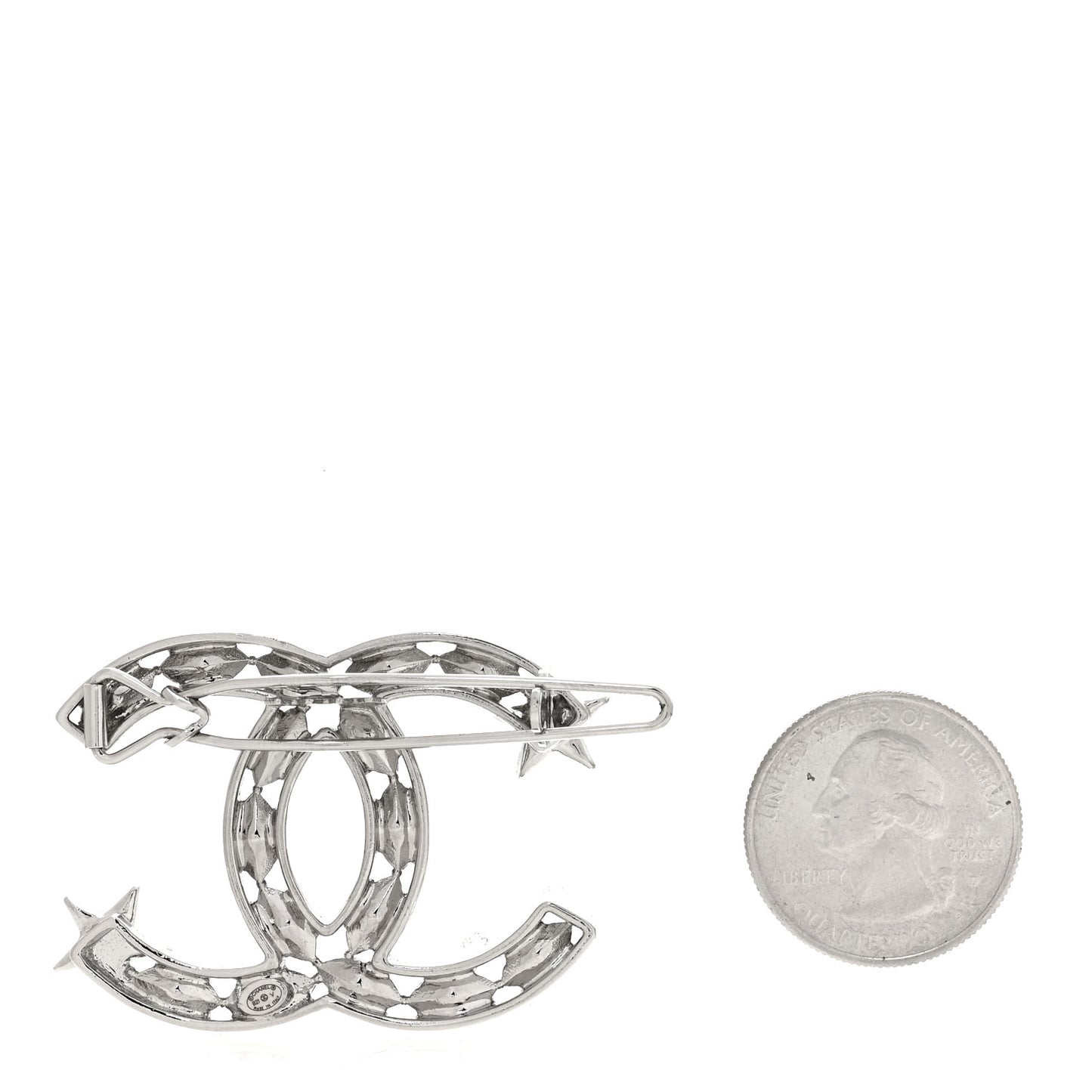 Crystal Starfall CC Hair Clip Silver