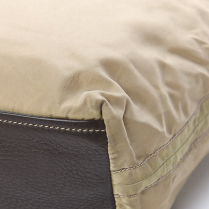 Prada Nylon Tessuto Vitello Daino Hobo Cammello Caffe 12 of 18