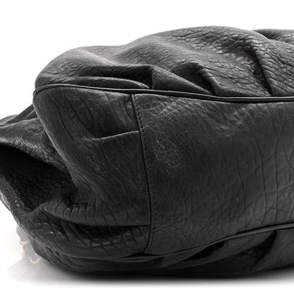 Fendi Crinkled Lambskin Mia Tote Black 8 of 9