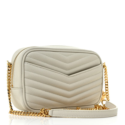 Saint Laurent Grain De Poudre Matelasse Monogram Mini Lou Camera Bag Crema Soft 3 of 10