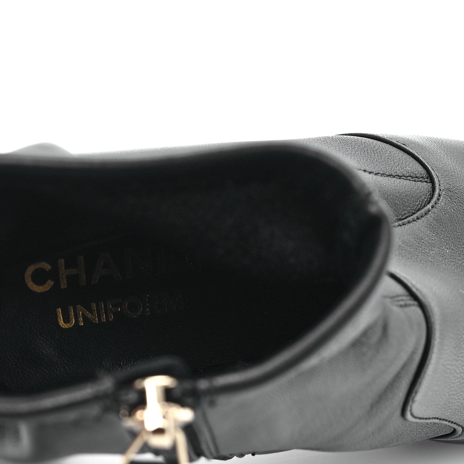 Chanel Stretch Lambskin Cap Toe CC Short Boots 37 Black 8 of 10