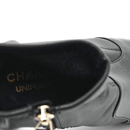 Chanel Stretch Lambskin Cap Toe CC Short Boots 37 Black 8 of 10