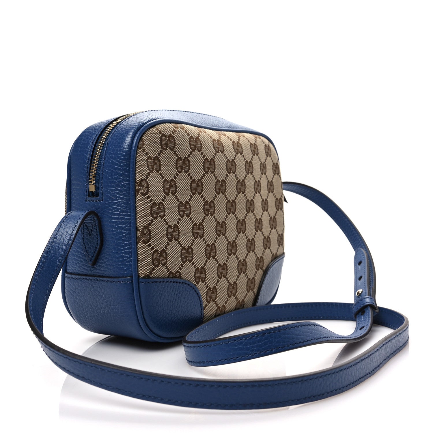 Gucci Monogram Dollar Calfskin Mini Bree Messenger Bag Beige Ebony Caspian 2 of 7
