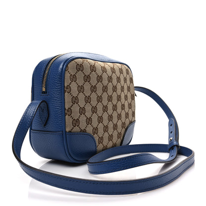 Gucci Monogram Dollar Calfskin Mini Bree Messenger Bag Beige Ebony Caspian 2 of 7
