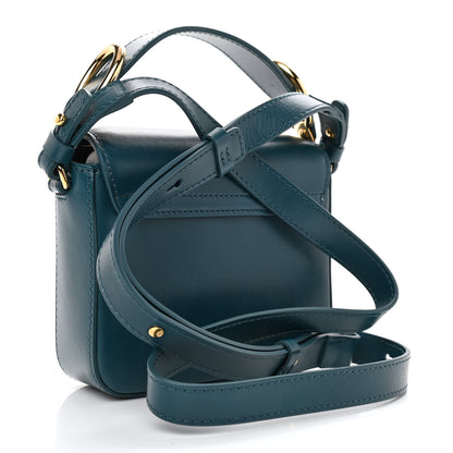 Chloe Shiny Calfskin Suede Mini C Double Carry Blue 3 of 8
