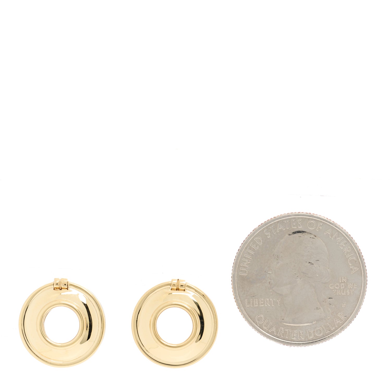 Tiffany Sterling Silver 18K Yellow Gold Paloma Picasso Magic Disc Earrings 2 of 11