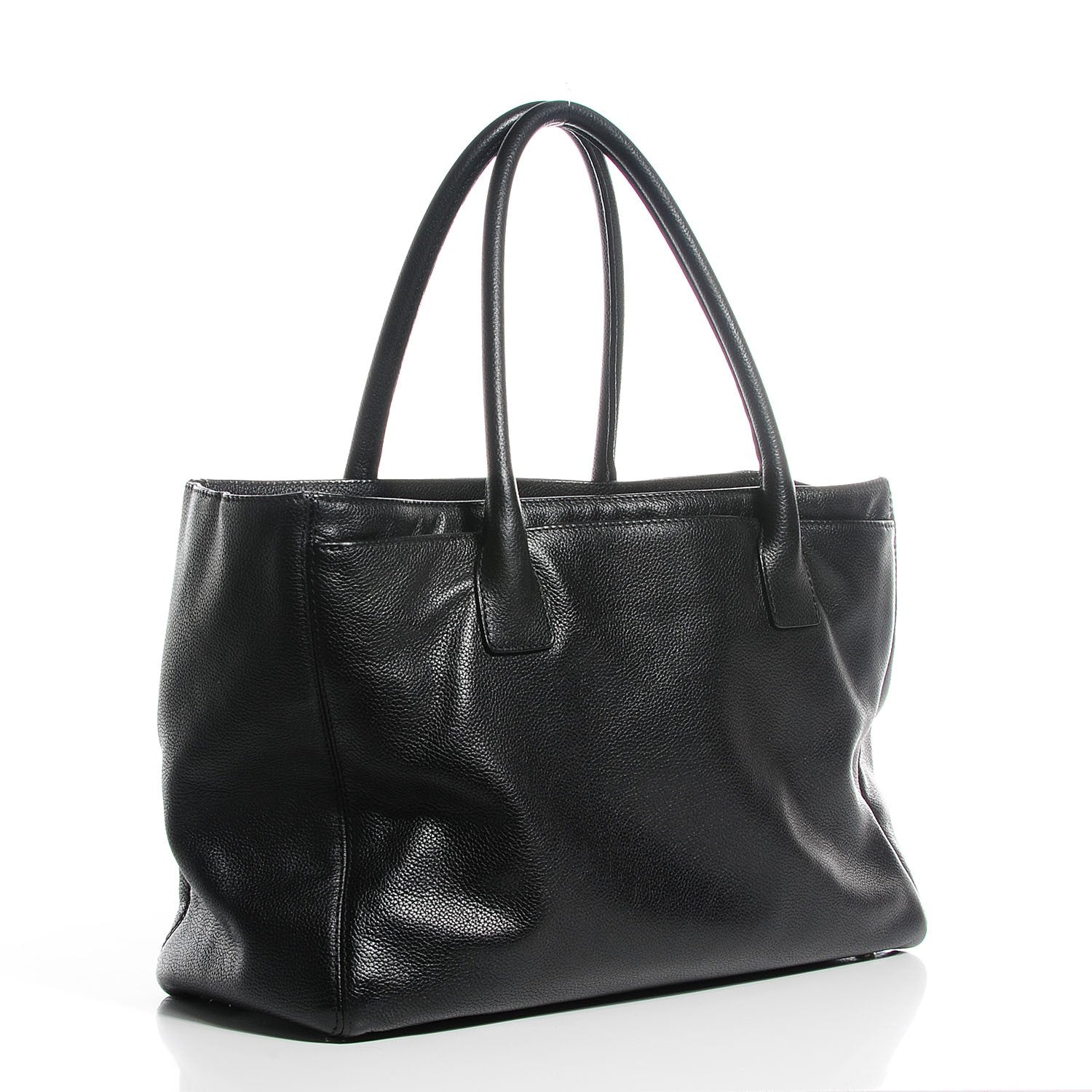Chanel Calfskin Cerf Executive Shopper Tote Black 4 of 8